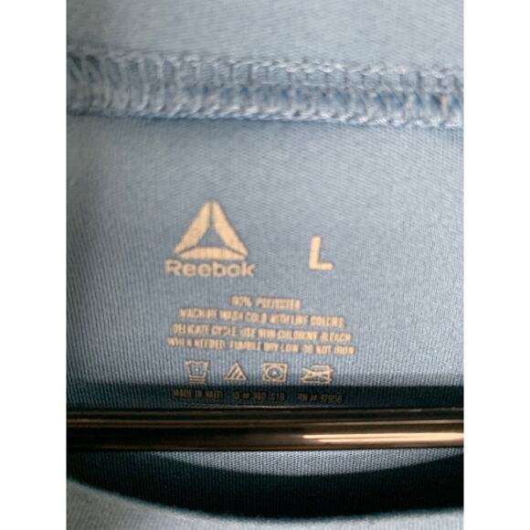 Reebok Mens Blue Activewear Polyester T-Shirt L - Picture 4 of 5